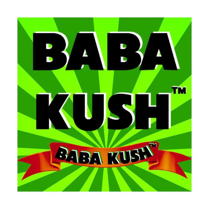 Baba Kush 1g Räuchermischung mit grünem Strahlenmotiv